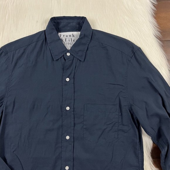 NEW Frank & Eileen Dark Blue Don Button Up Shirt - Picture 3 of 10